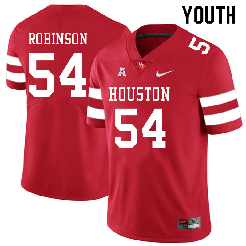 Youth #54 Lance Robinson Houston Cougars College Football Jerseys Sale-Red